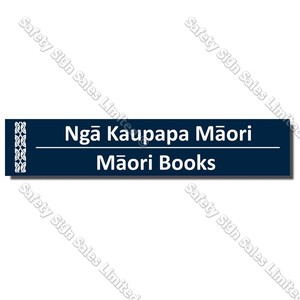 CYO|BIL Maori Books - Bilingual Library Sign