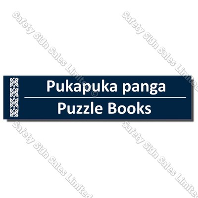 Code: CYO|BIL Puzzle Books - Bilingual Library Sign