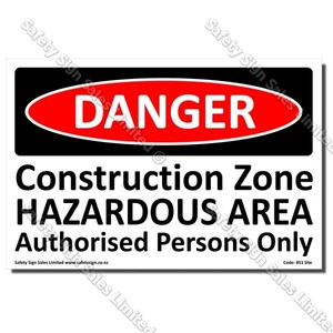 CYO|BS1 - Danger Construction Zone Sign