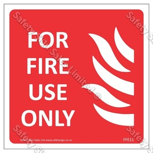 CYO|FFE11 - Fire Use Only Label