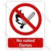 PA44 - No Naked Flames Sign