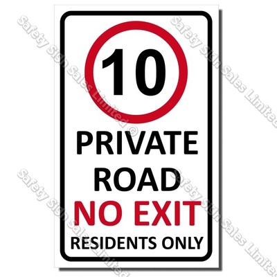 CYO|A56 Private Road No Exit Sign
