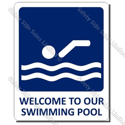 CYO|SP03 - Welcome To Our Pool Sign (Small)