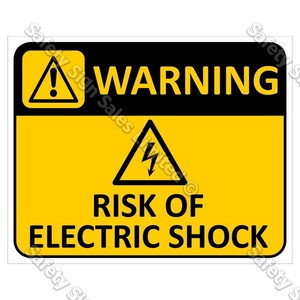 CYO|WA02 Risk of Electric Shock Sign