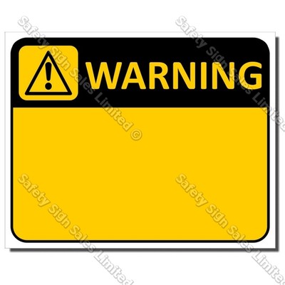 CYO|WA - Warning Custom Made Sign