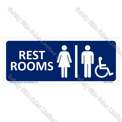 GA150 - Rest Rooms Sign