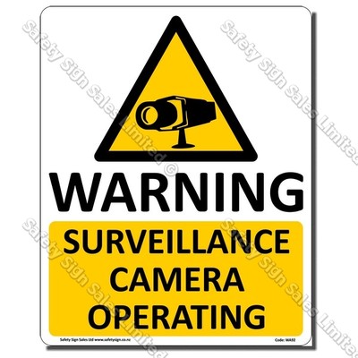 WA92L - Camera Surveillance Operating Label