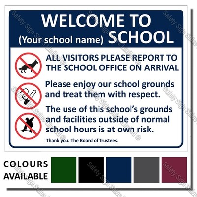 CYO|A10 – Welcome to our School Sign