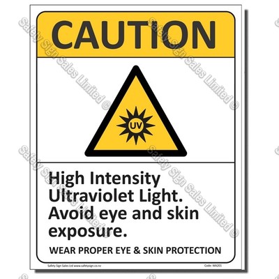 CYO|CA101 Caution UV Light Sign