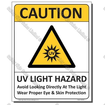 CYO|CA101A - Caution UV Light Sign