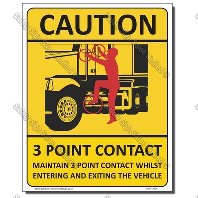 CYO|CA105 - 3 Point Contact Sign Truck Cab