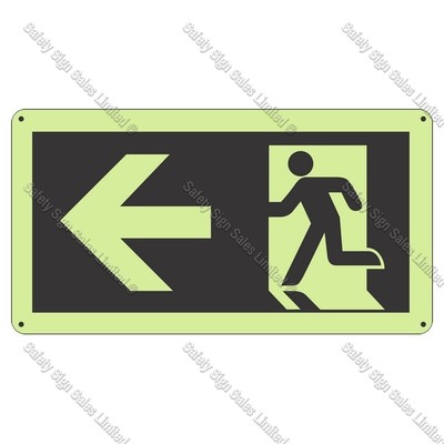 PLEXL - Running Man Left Photoluminescent Sign