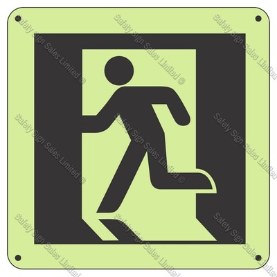 PLEX- Running Man Photoluminescent Sign