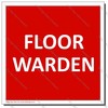 CYO|SC32D - First Aid Floor Warden Sign/Label