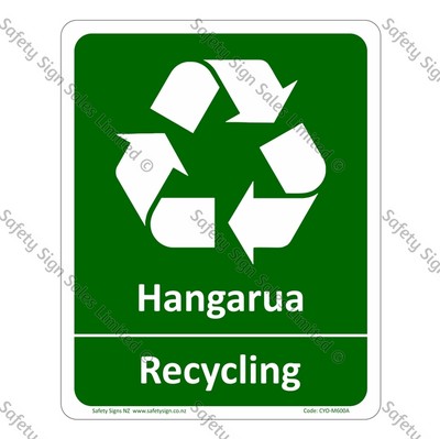 CYO|M600A - Hangarua Recycling Bilingual Sign
