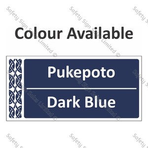 Te Reo Maori Signs - Colour Pukepoto - Blue 1