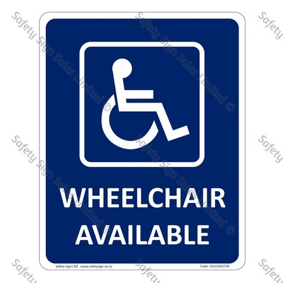 CYO|GA131B – Wheelchair Available Sign