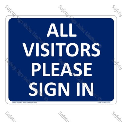 CYO|GA303C – Visitor Sign in Sign