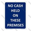 CYO|GA155 – No Cash Held on These Premises Sign
