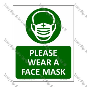 CYO|CV09 – Please Wear a Face Mask – COVID-19 Sign