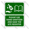 CYO|CV12 – Please use Hand Sanitizer & Sign Register Sign