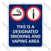 CYO|GA700 - Designated Smoking Sign