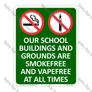 CYO|SF01A - Smokefree and Vapefree School Sign
