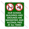 CYO|SF01D - School Smokefreee + Alcohol Free Sign