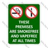 CYO|SF03A - Premises Smokefree and Vapefree Sign