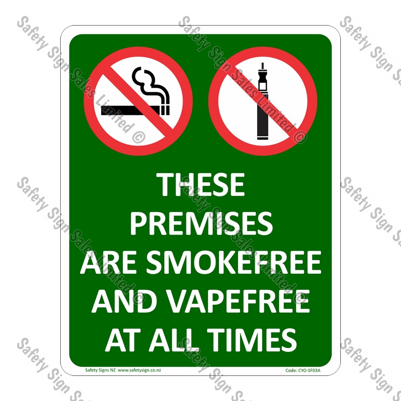 Premises Smokefree and Vapefree Sign