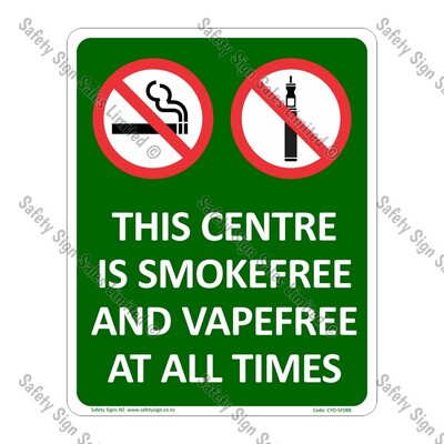 CYO|SF08B - Smokefree and Vapefree Centre Sign