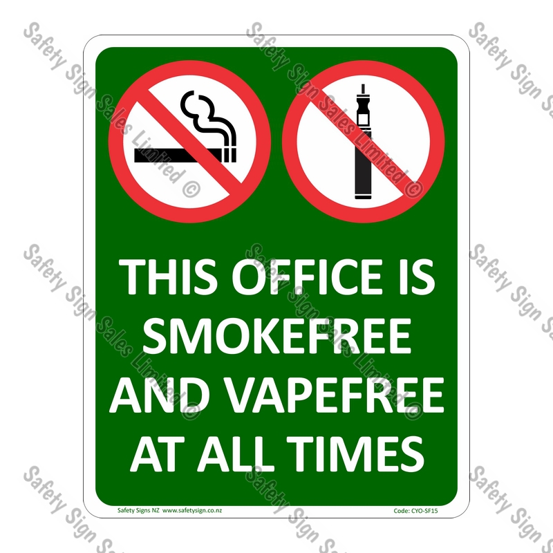 Office Smokefree and Vapefree Sign