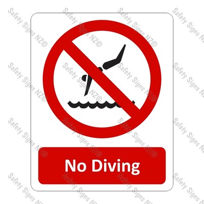 CYO|PA18 – No Diving Sign