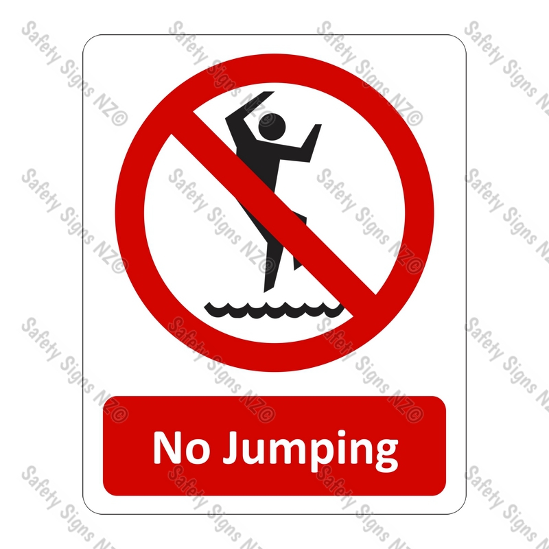 CYO, PA21 – No Jumping Sign, Safety Signs NZ
