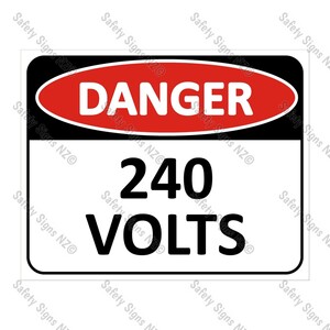 CYO|DA10 - 240 Volts Sign