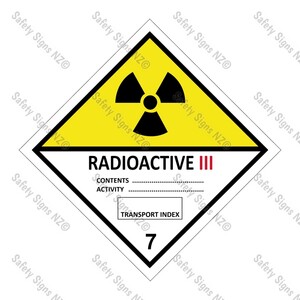 CYO|DG7.3 - Radioactive III Dangerous Goods Sign