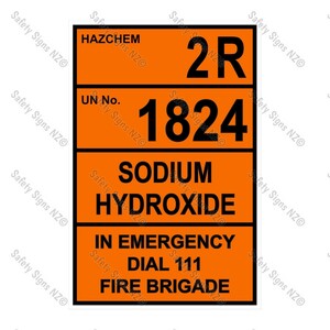 CYO|HZ02 - Sodium Hydroxide Hazchem Sign