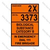 CYO|HZ05 - 2X 3373 Biological Hazard Hazchem Sign