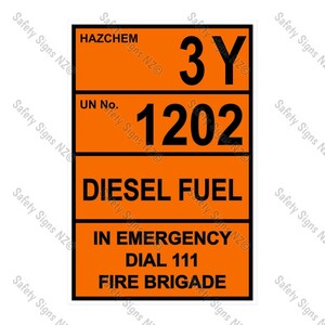 CYO|HZ08- 3Y 1202 Diesel Flash Point 60 or less Sign
