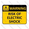 CYO|WA03A Risk of Electric Shock Sign