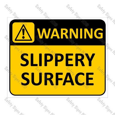 CYO|WA10 Slippery Surface Sign