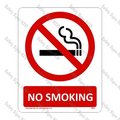 PA41 – No Smoking Sign
