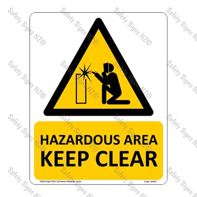 CYO|WA97 - Hazardous Area Keep Clear Sign