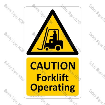 CYO|WG92 – Caution Forklift Operating Sign
