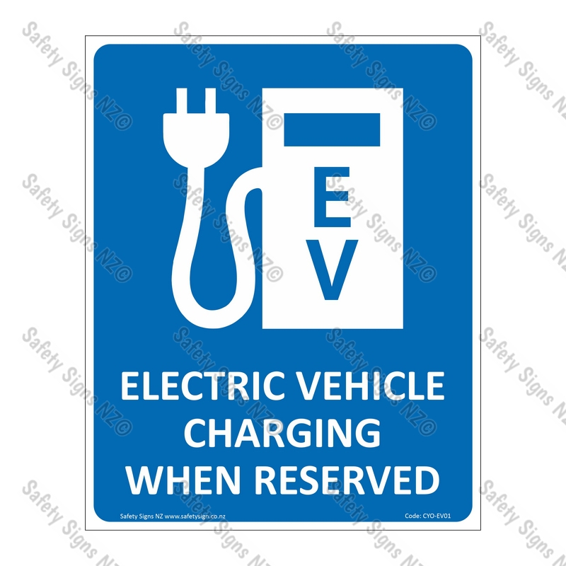 CYOEV02 Electric Vehicle Charging Sign Safety Signs NZ