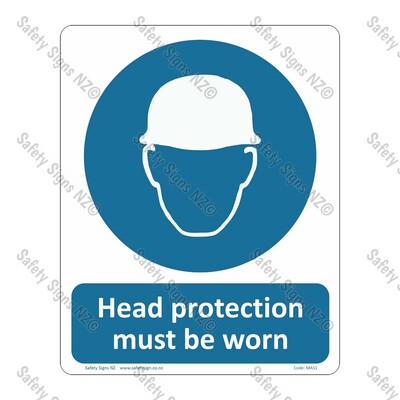 CYO|MA51 – Head Protection Must Be Worn Sign