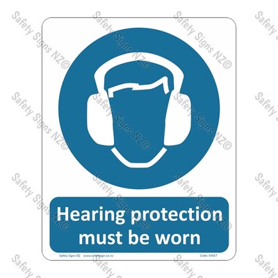 CYO|MA57 – Hearing Protection Must Be Worn Sign