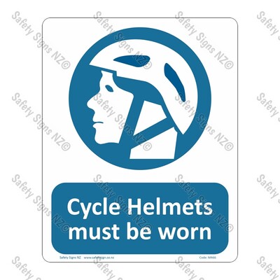 CYO|MA66 – Cycle Helmets Must be Worn Sign