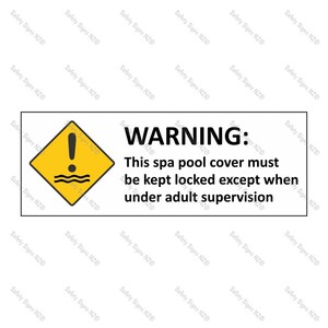 CYO|SP07 - Spa Pool Locked Sign