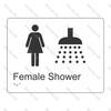 CYO|BR04 - Female Shower Braille Sign 220 x 160mm
